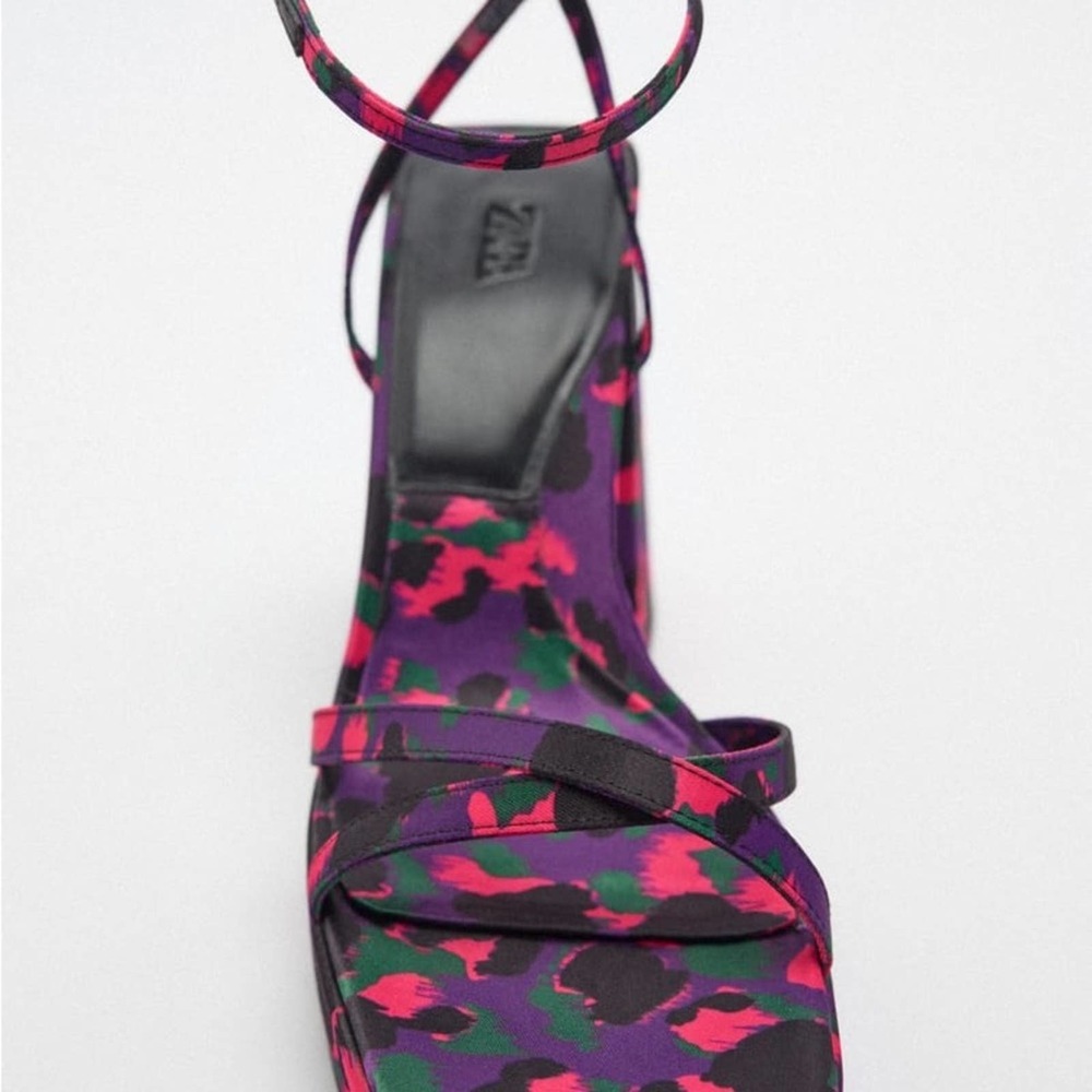 Zara Rinted Platform Sandals Multi-Color - image 5